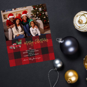 Flyer Orçamento Feliz Caminhão de Natal e Foto de Buff