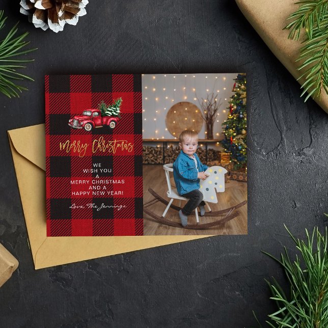 Flyer Orçamento Feliz Caminhão de Natal e Foto de Verifi (Criador carregado)