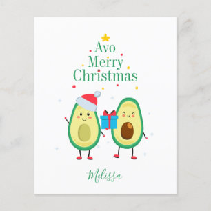Flyer Orçamento Feliz Natal Avocado Ilustração Personali
