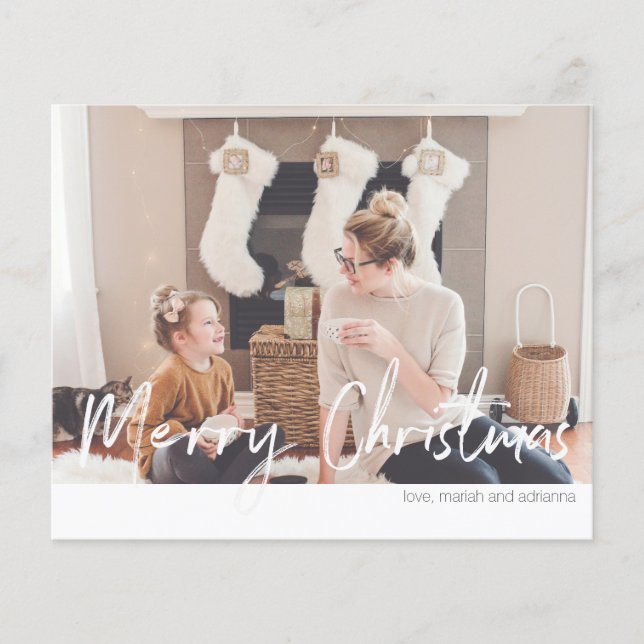 Flyer Orçamento Feliz Natal Moderno Foto de Escrita Manu (Frente)