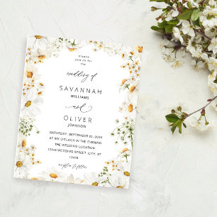 Flyer Orçamento Floral Branco Daisy