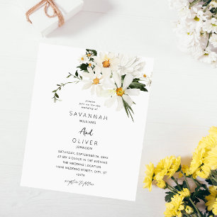 Flyer Orçamento Floral Branco Daisy V2