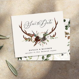 Flyer orçamento Floral de veado de casamento rústico sal