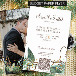 Flyer Orçamento floresta de inverno FOTO casamento salva