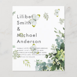 Flyer ORÇAMENTO Folhas de Eucalipto Verde Esmeralda Casa