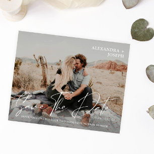 Flyer Orçamento Foto Chic Moderna Data Longa Salvar Data