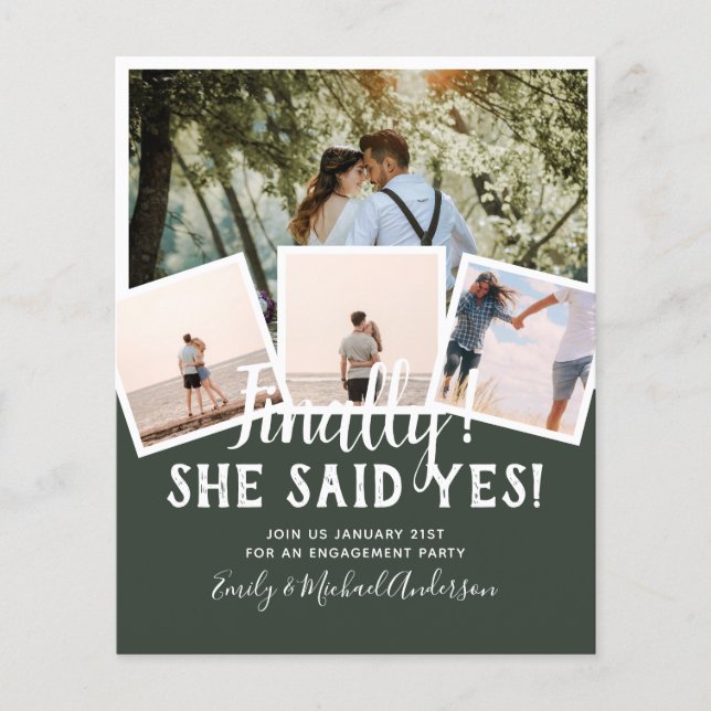 Flyer ORÇAMENTO FOTO Convite de Noivado COMPROMETIDO Anú (Frente)