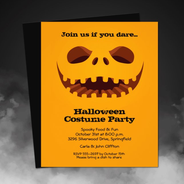 Flyer Orçamento Jack o'Lanterna Halloween (Printed on affordable THIN 80 lb flyer paper - heavier paper available in our collection.)