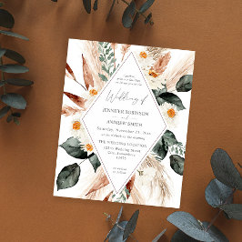 Flyer Orçamento LG Texto Boho Cobre Floral 3 Casamento