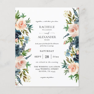 Flyer Orçamento Marinho Dusty Blue & Pink Blush 1 Casame