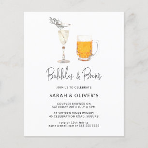 Flyer ORÇAMENTO Modernas Bolhas e Cervejas Festa de Casa