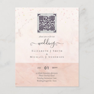 FLYER ORÇAMENTO MODERNO CONVITE DE CASAMENTO COM FOTO QR