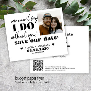 Flyer Orçamento moderno foto casamento economizar data