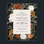 Flyer Orçamento natural terracotta floral rústica elegan<br><div class="desc">Convite de casamento floral de cor-de-água rústica do orçamento. Com lindos detalhes naturais,  terracotta,  rosa-pincel,  preto e verde-sábio da erva eucalipto e aquarela. Este convite de casamento moderno certamente define o estilo para o seu grande dia.</div>