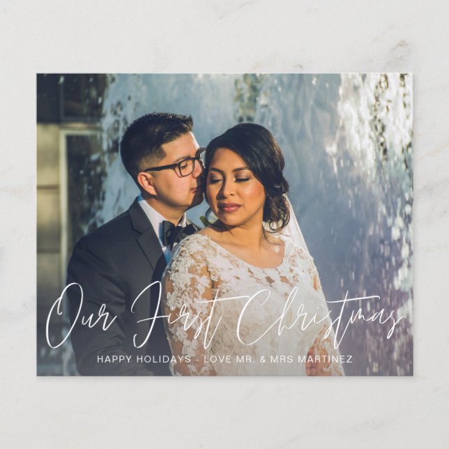 Flyer Orçamento Nossa Primeira Foto de Natal e Xadrez Ve (Frente)