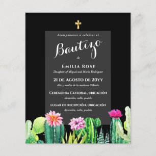 Flyer Orçamento O BATISMO Batizado Convite CACTOS