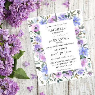 Flyer Orçamento Peri e Casamento Floral Roxo