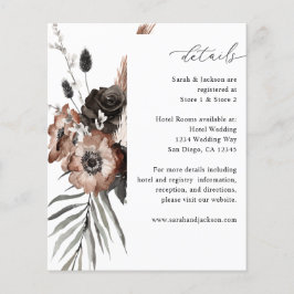 Flyer Orçamento Preto e Floral Natural Boho Detalhes