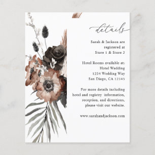 Flyer Orçamento Preto e Floral Natural Boho Detalhes