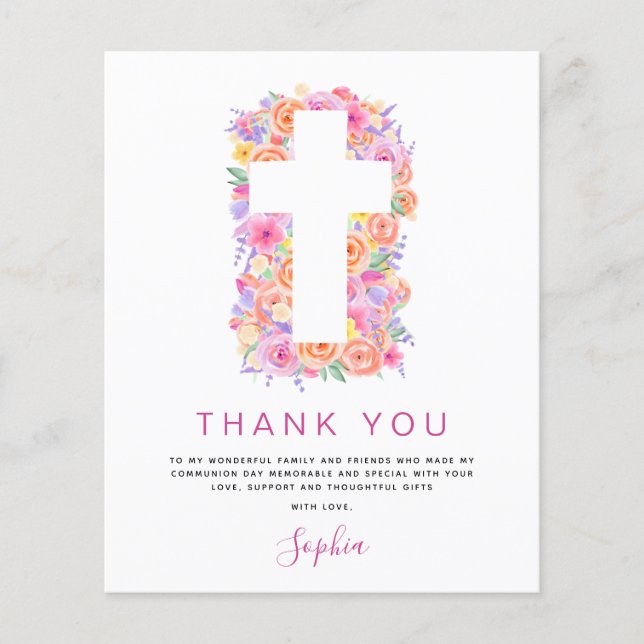 Flyer Orçamento Primeira Comunidade Sagrada Obrigado Ros (Frente)