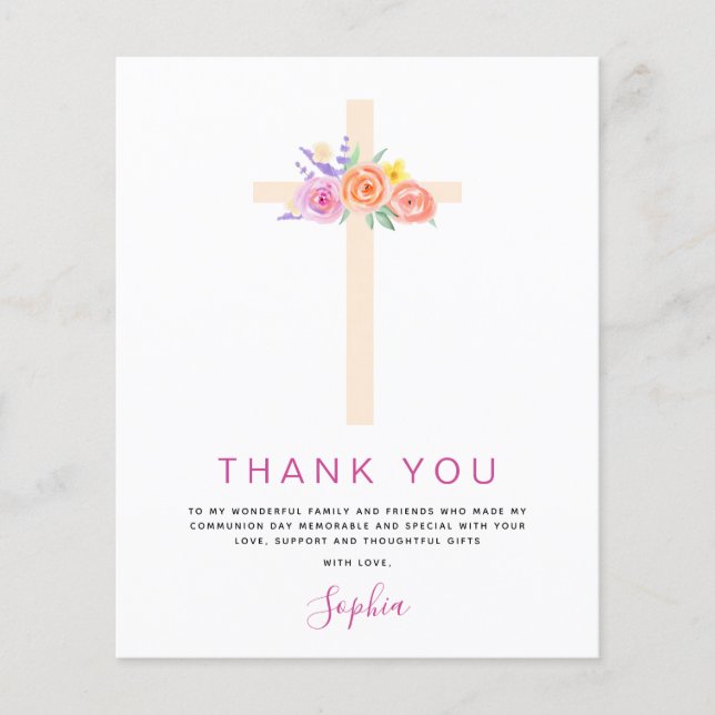 Flyer Orçamento Primeira Comunidade Sagrada Obrigado Ros (Frente)