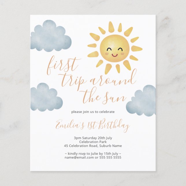 Flyer Orçamento Primeira Viagem Em Torno Do primeiro ani (Frente)