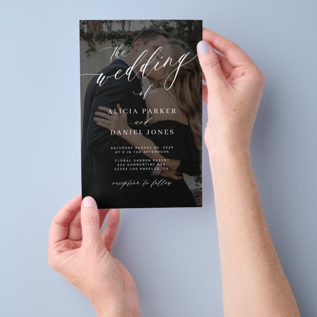 Flyer Orçamento QR CODE 2 fotos convite para casamento m | Zazzle