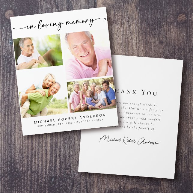 Flyer Orçamento Quatro Fotografias Funeral Obrigado (Criador carregado)