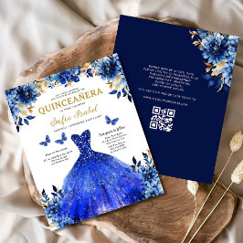 Flyer Orçamento Real Código Azul QR Princesa Quinceanera