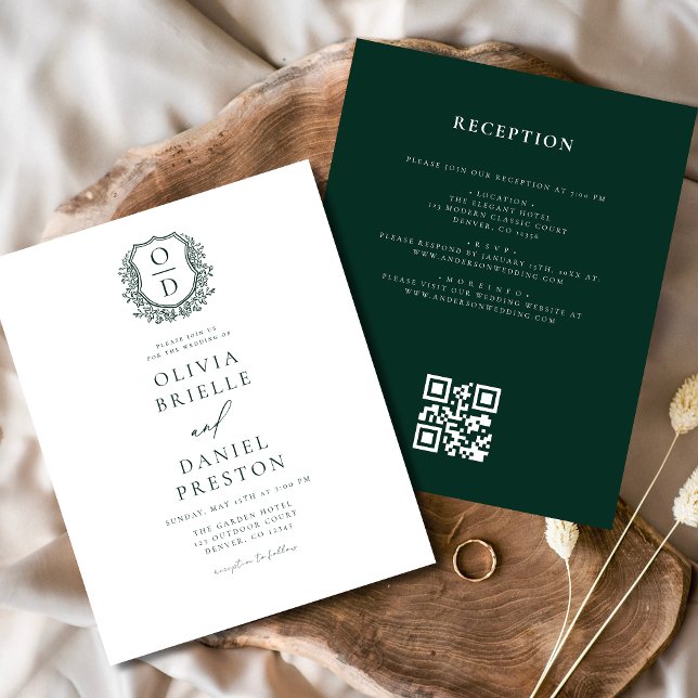 Flyer Orçamento Repouso Monograma Casamento QR Código Co (Criador carregado)