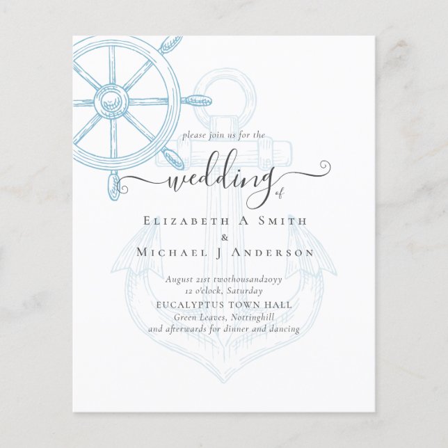 Flyer ORÇAMENTO  Roda De Navio Náutico Casamento (Frente)