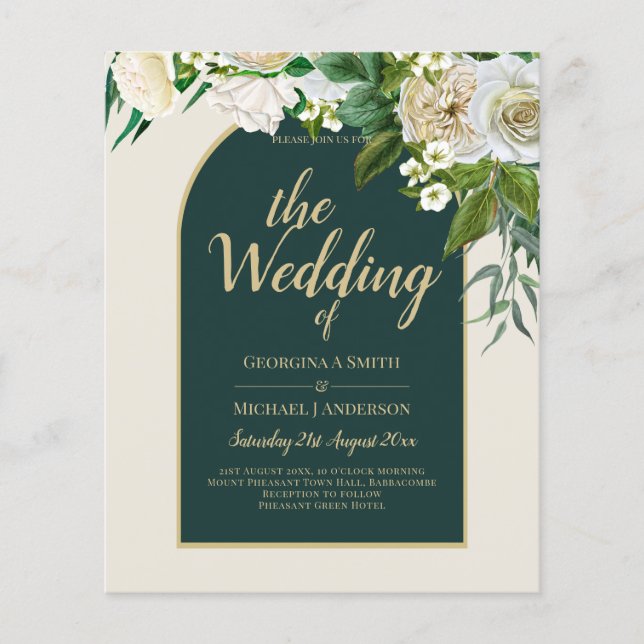 Flyer ORÇAMENTO RODAS brancas Florestas Casamentos no in (Frente)