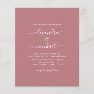Flyer Orçamento Rosa Poeirento Casamento Tipografia Mode