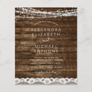 Flyer Orçamento Rustic Farmhouse String Luzes Lace Casa