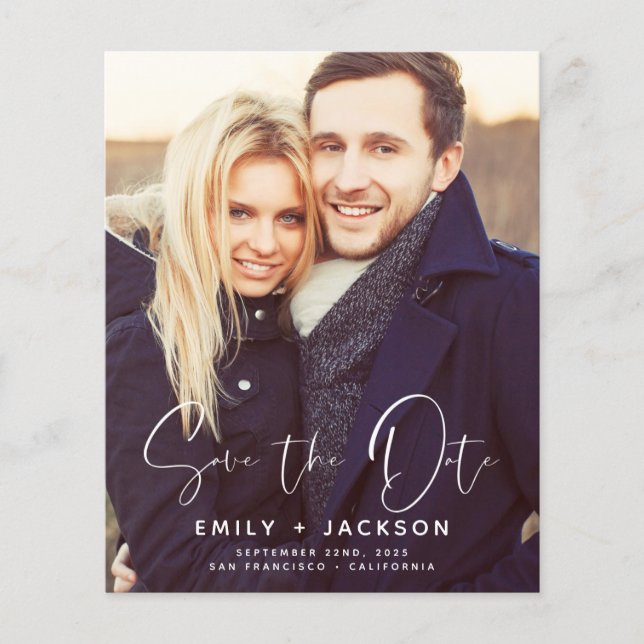 Flyer Orçamento Salvar a Data de Convites de Fotografia (Frente)