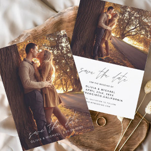 Flyer Orçamento Salvar a Data Foto de Casamento Manuscri