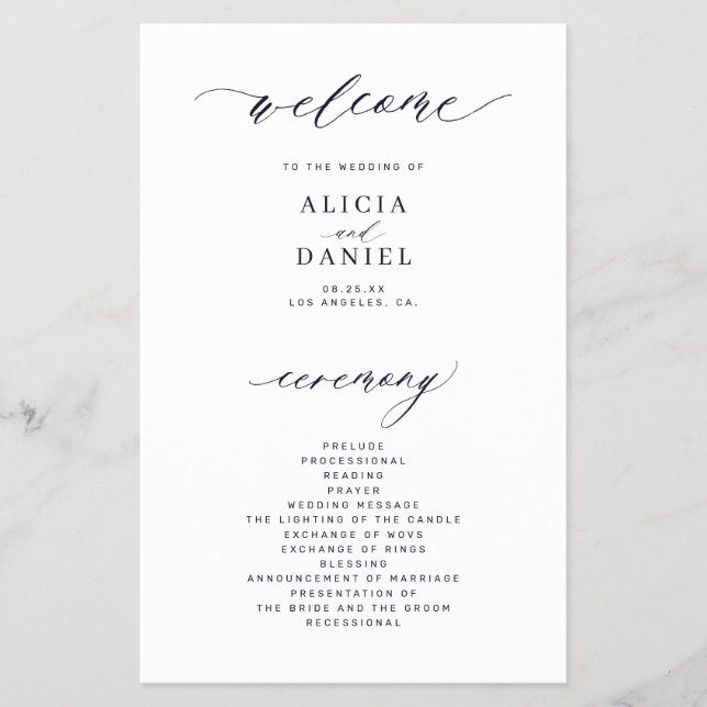 Flyer Orçamento simples roteiro programa de casamento az (Frente)
