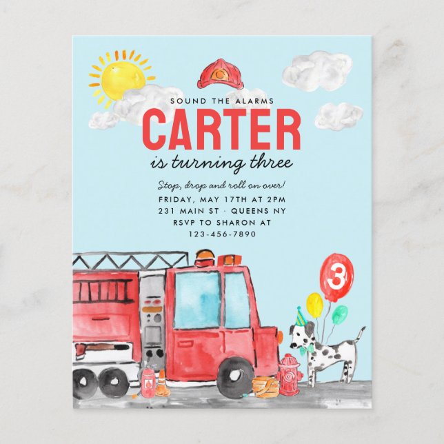 Flyer Orçamento Som o Aniversário do Caminhão de Fogo do (Frente)