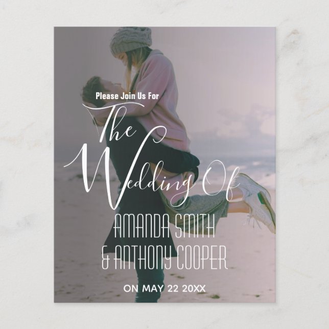 Flyer Orçamento tudo em um convite de RSVP e casamento (Frente)