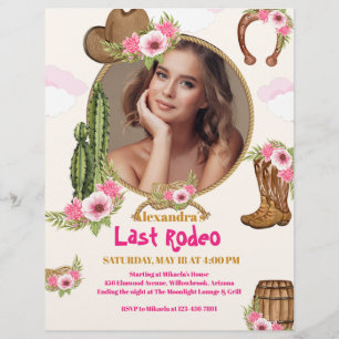 Flyer Orçamento Último Rodeio Cowgirl Festa de Noivado F