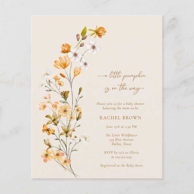 Flyer ORÇAMENTO Um Pouco De Abóbora Está A Caminho Do Ch (Frente)