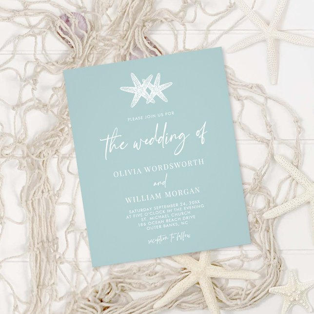 Flyer Orçamento Vidro do Mar Moderno - Casamento de Prai (Criador carregado)