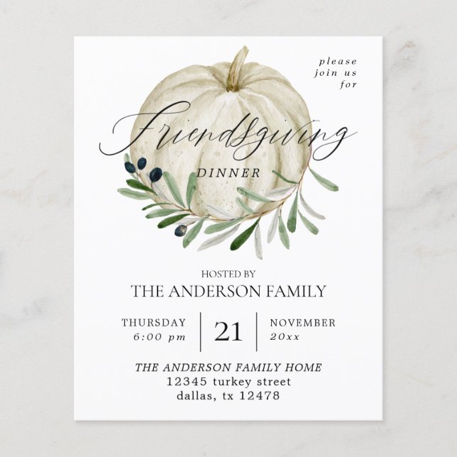 Flyer Orçamento White Pumpkin Amizade (Frente)