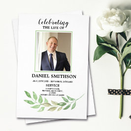 Flyer Ordem Funeral de Serviço Celebrando Folha de Vida