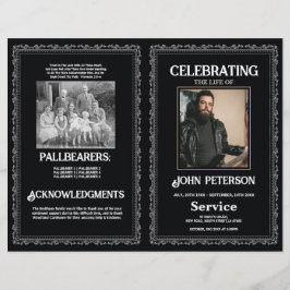 Flyer Ordem Funeral Gótica de Serviço Rock Negro Design
