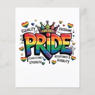 Flyer Orgulho Aceitação LGBTQ LGBT Bandeira EUA 4 de Jul