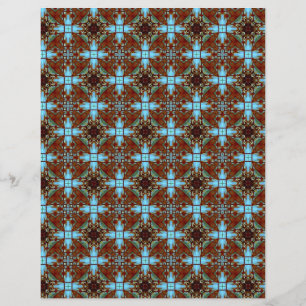 Flyer Origami Paper Blue Brown Customable Hobby Art