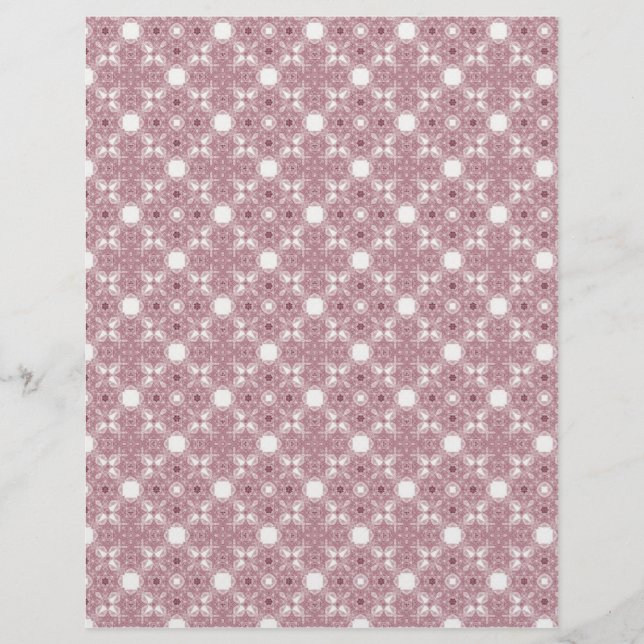Flyer Origami Paper Mauve White Customizable Hobby Art (Frente)