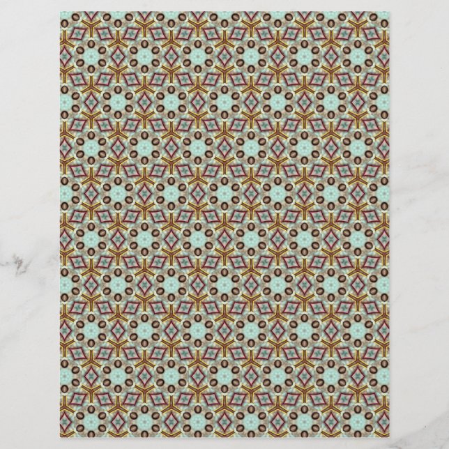 Flyer Origami Paper Tan Blue Customable Hobby Art (Frente)