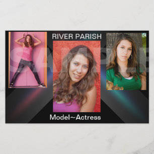 Flyer Os comp(s) modelo disponíveis do Headshot cardam 